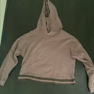 Vintage mauve hoodie with cris cross back.